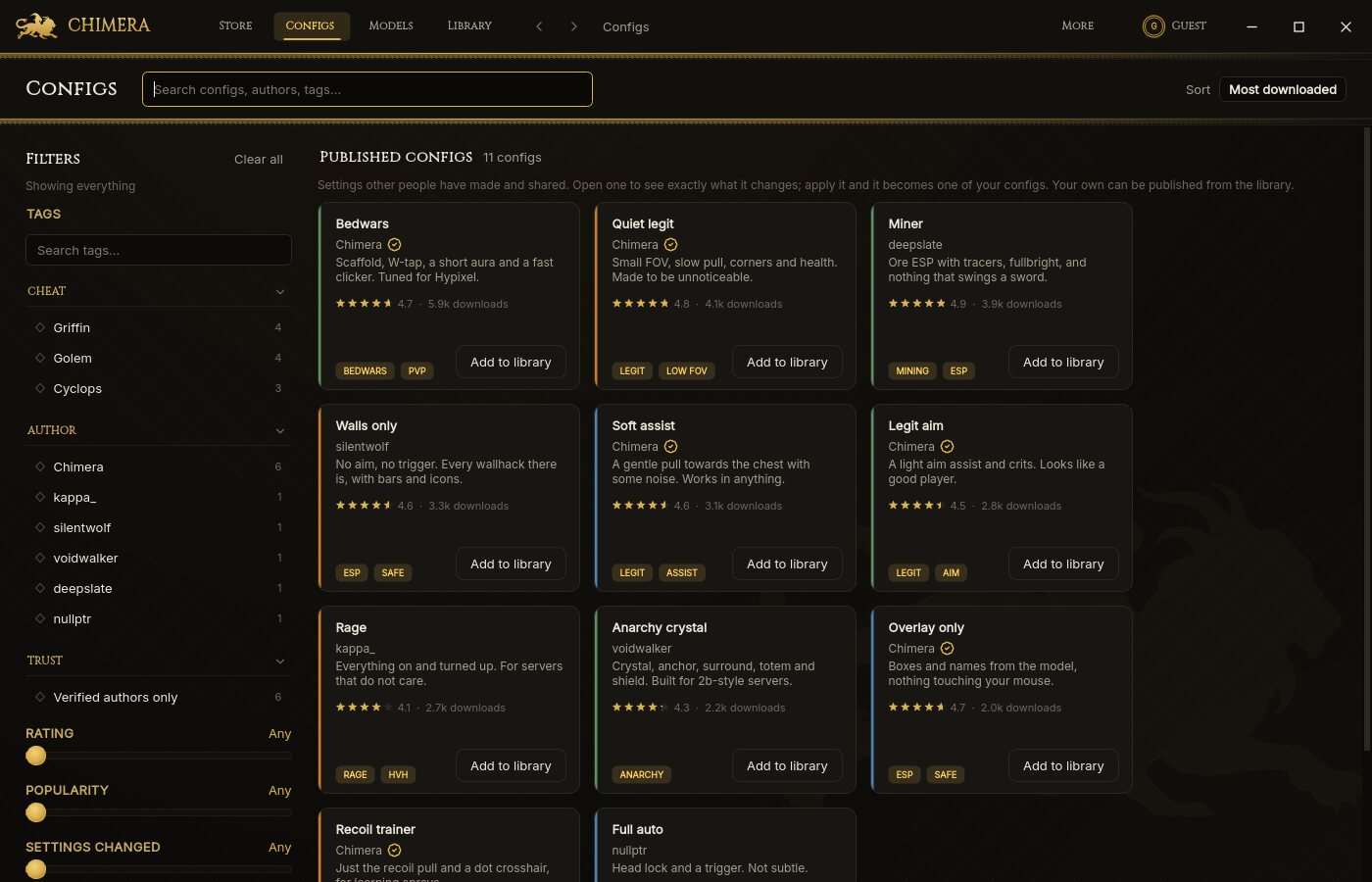 The config market