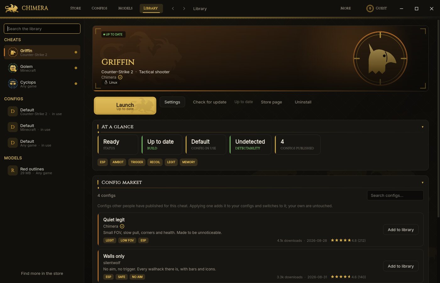 The library in the launcher