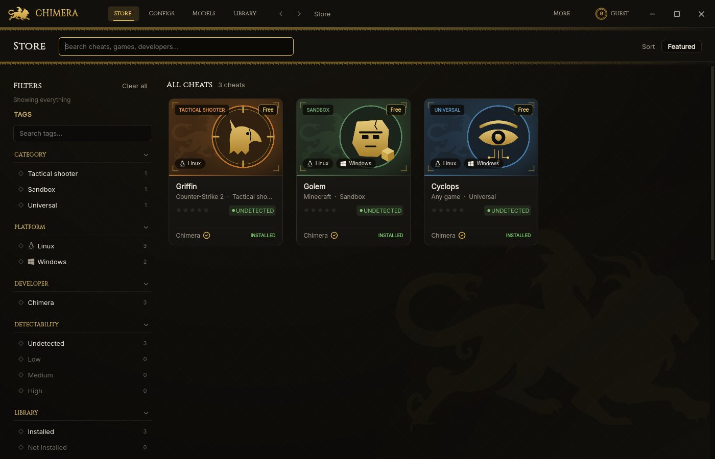 The store in the launcher